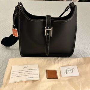 Henry’s by DOONEY & BOURKE • Large Crossbody Bag in Black, Handmade in ITALY EUC